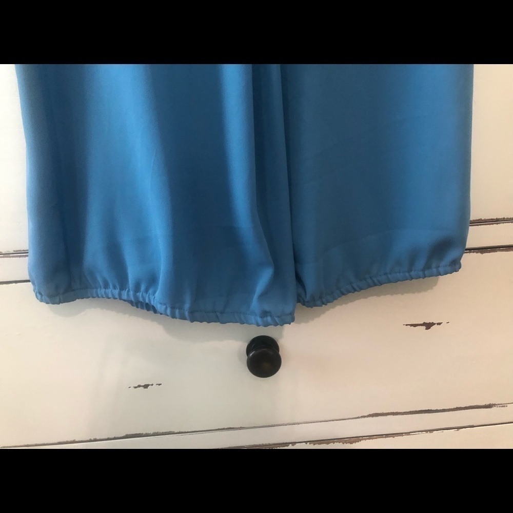 Ann Taylor Factory | Bow-Neck Sleeveless Blouse | S | Dusty Blue - Picture 14 of 16